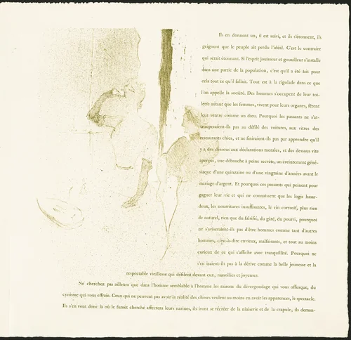 Yvette Guilbert by Henri de Toulouse-Lautrec, print, 1894