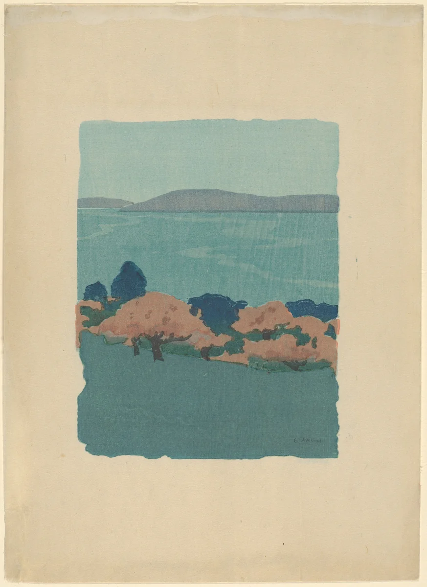 Harbor and Orchard by Arthur Wesley Dow, print, 1897-1913
