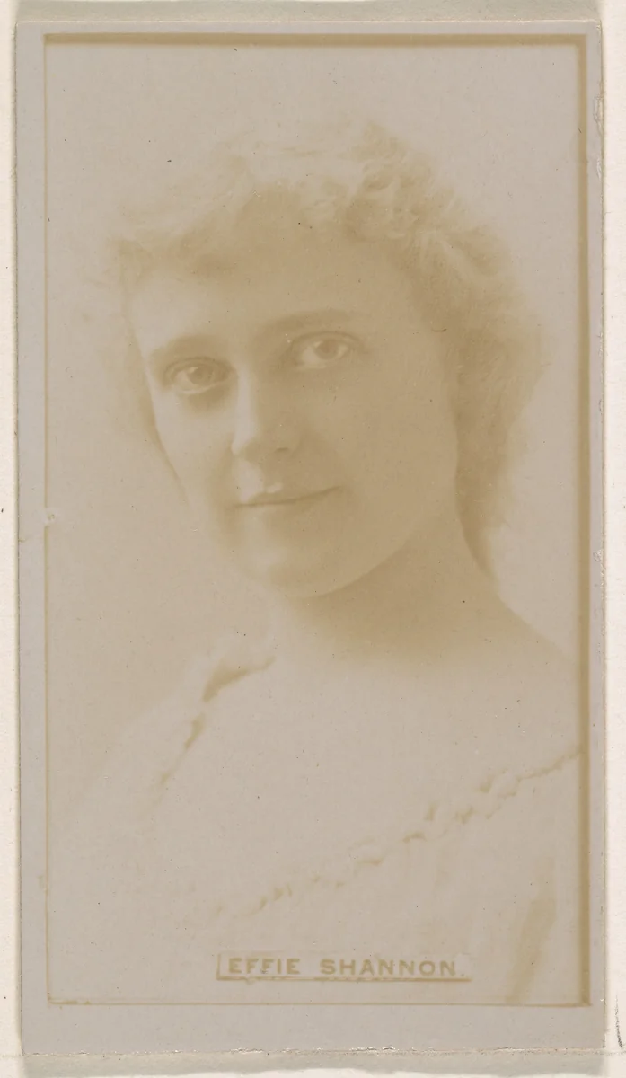 Effie Shannon, from the Actresses series (N245) issued by Kinney Brothers to promote Sweet Caporal Cigarettes by Kinney Brothers Tobacco Company, photograph, 1890
