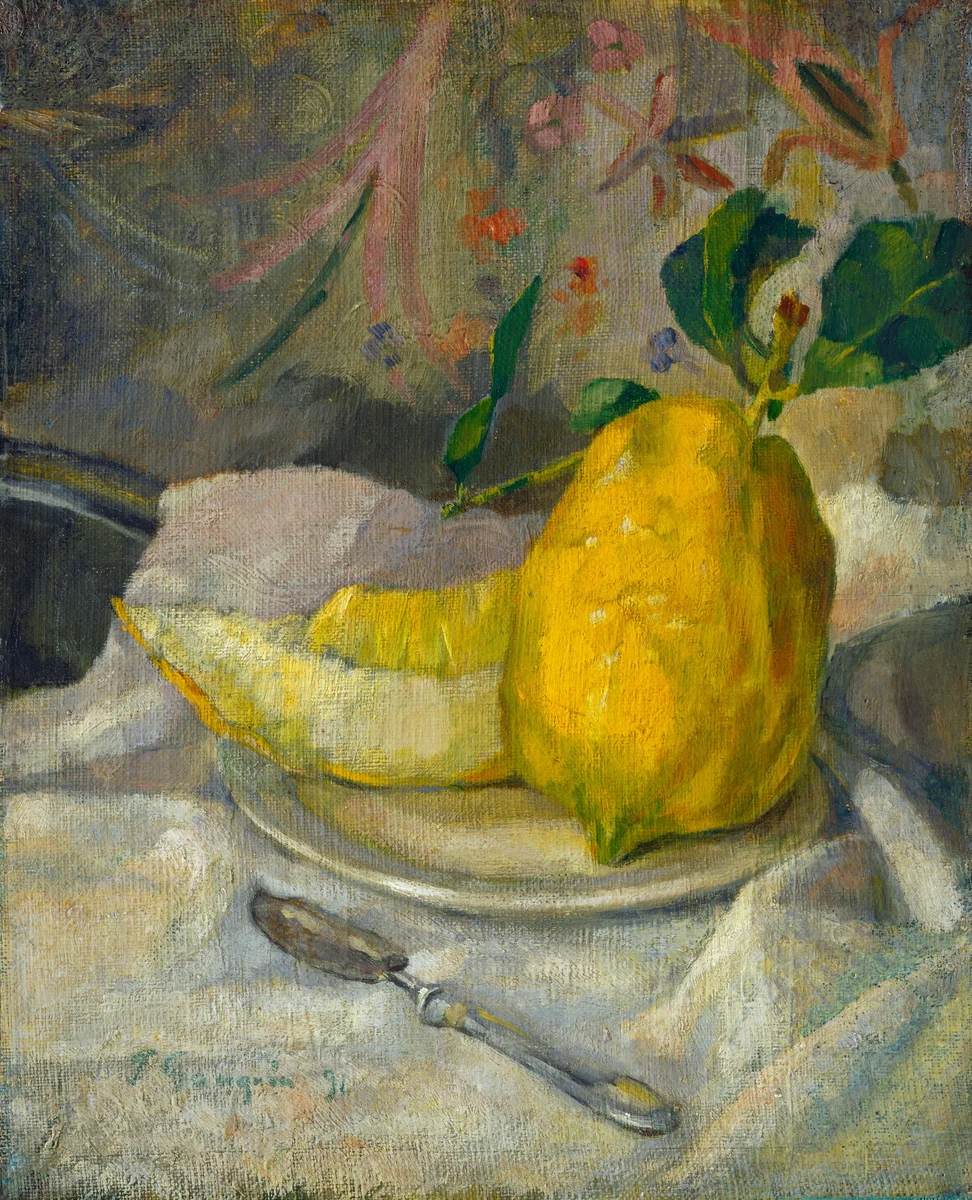 Melon and Lemon by French 19th Century, painting, 1900