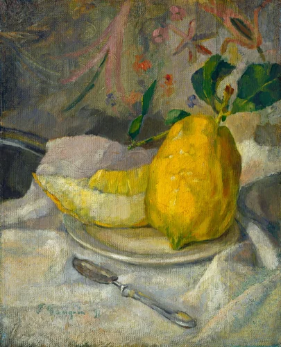 Melon and Lemon by French 19th Century, painting, 1900