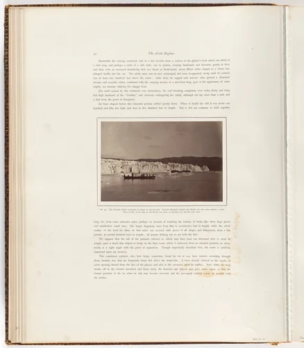 "The steamer taking soundings in front of the glacier" by George P. Critcherson, John L. Dunmore, William Bradford, photograph, 1869