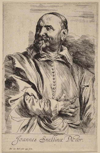 Jan Snellinx by Anthony van Dyck, print, 1626-1641