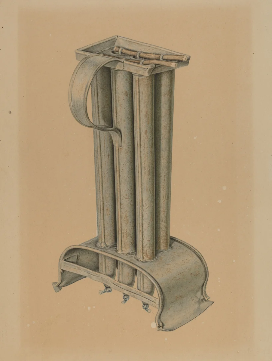 Candle Mold by Edward Bashaw, index of american design, 1940