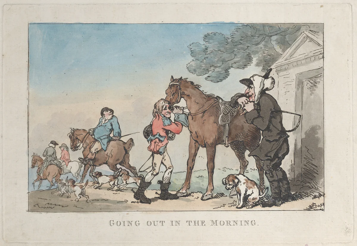 Going Out in the Morning by Thomas Rowlandson, print, 1787