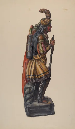 Cigar Store Indian by Richard F. Smith, index of american design, 1936