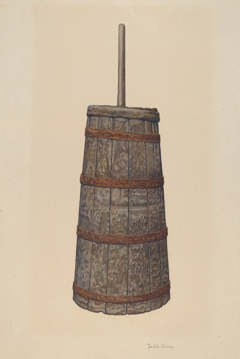 Churn by Lelah Nelson, index of american design, 1935-1942