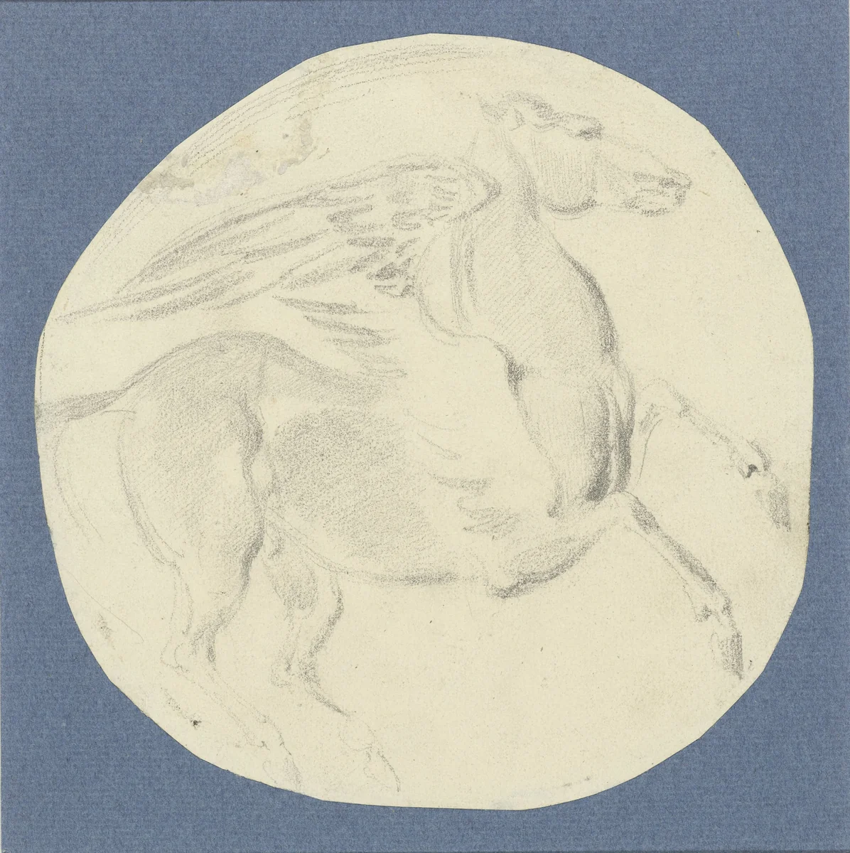 Pegasus by Louis Boulanger, drawing, 1816-1867