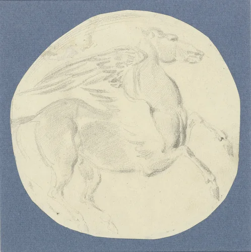 Pegasus by Louis Boulanger, drawing, 1816-1867