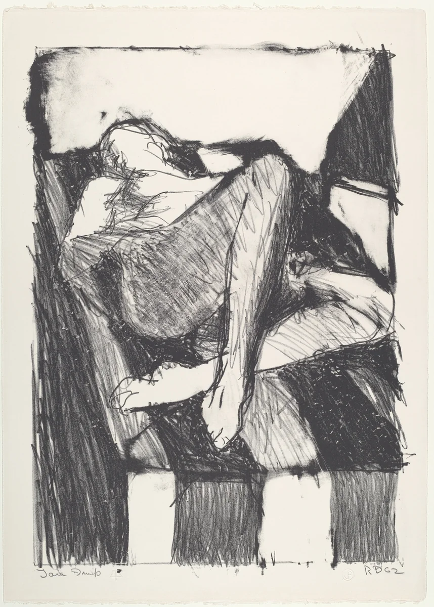 Reclining Figure I by Richard Diebenkorn, print, 1962