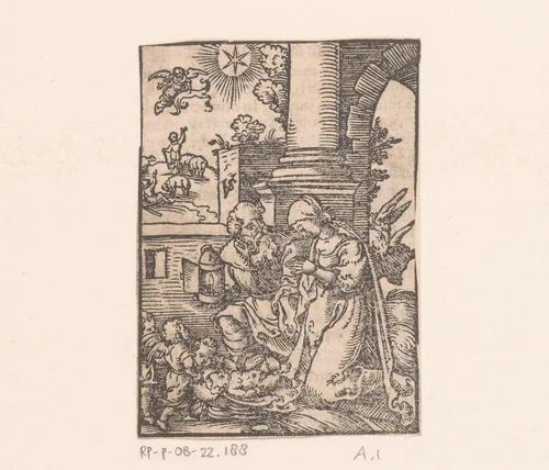 Geboorte van Christus by Unknown, print, 1558