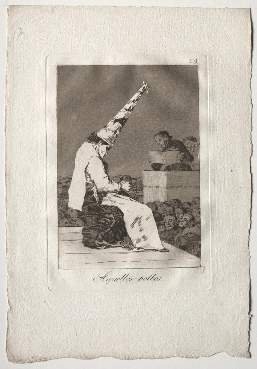 Those Specks of Dust, Plate 23 by Francisco de Goya, print, 1799