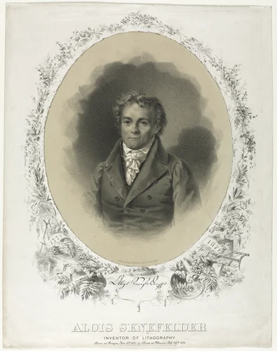 Alois Senefelder by Joseph F Knapp, print, 1871