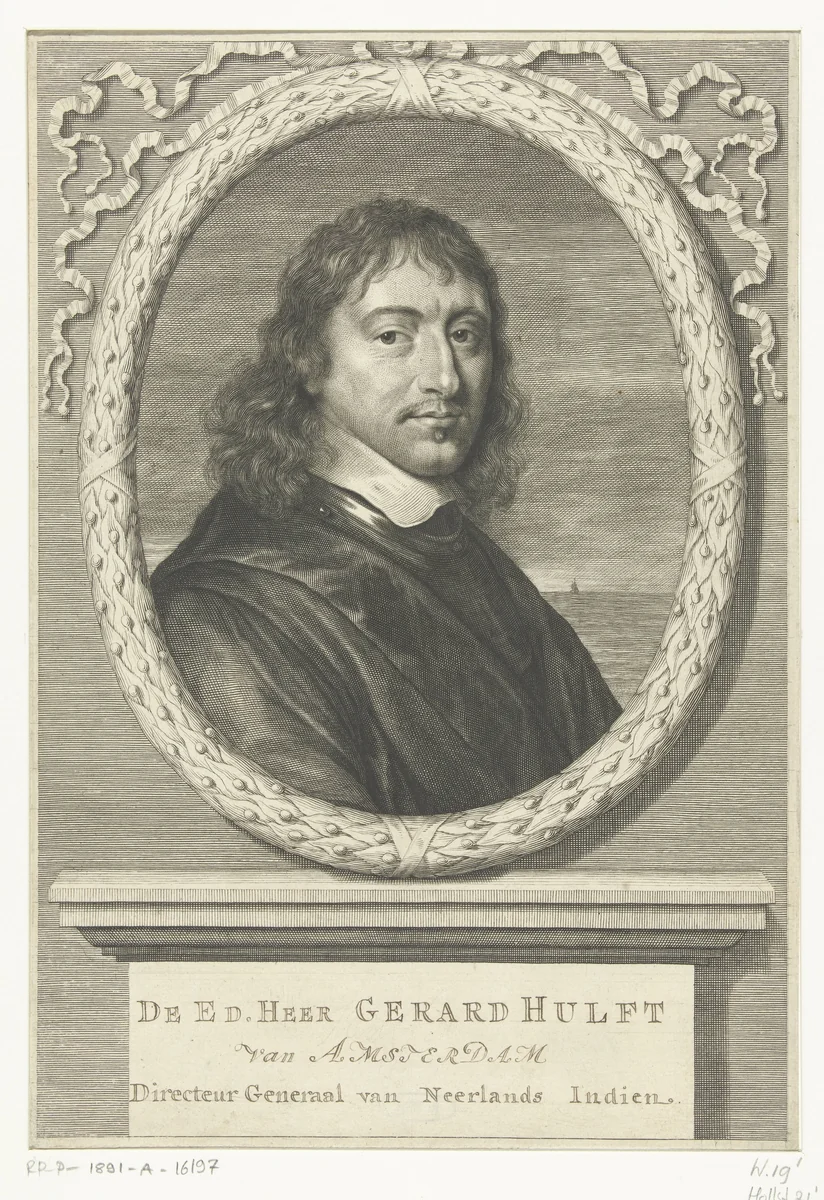 Portret van Gerard Hulft by Abraham Bloteling, print, 1656-1690