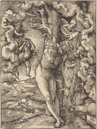 Saint Sebastian by Hans Baldung Grien, print, 1514