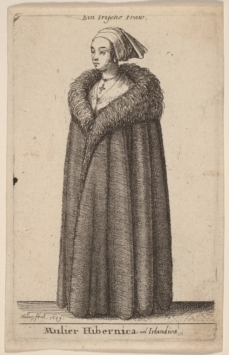 Mulier Hibernica vel Irlandica by Wenceslaus Hollar, print, 1649