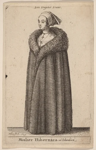 Mulier Hibernica vel Irlandica by Wenceslaus Hollar, print, 1649