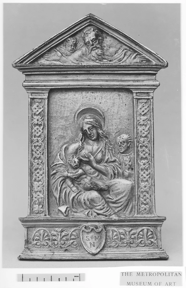 Virgin and Child with St. Joseph by Galeazzo Mondella, metalwork, 1530-1565