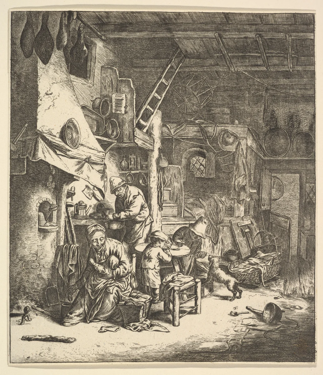 The Family by Adriaen van Ostade, print, 1610-1685