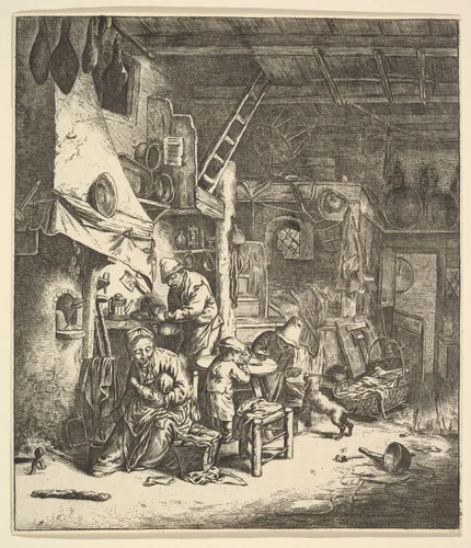 The Family by Adriaen van Ostade, print, 1610-1685
