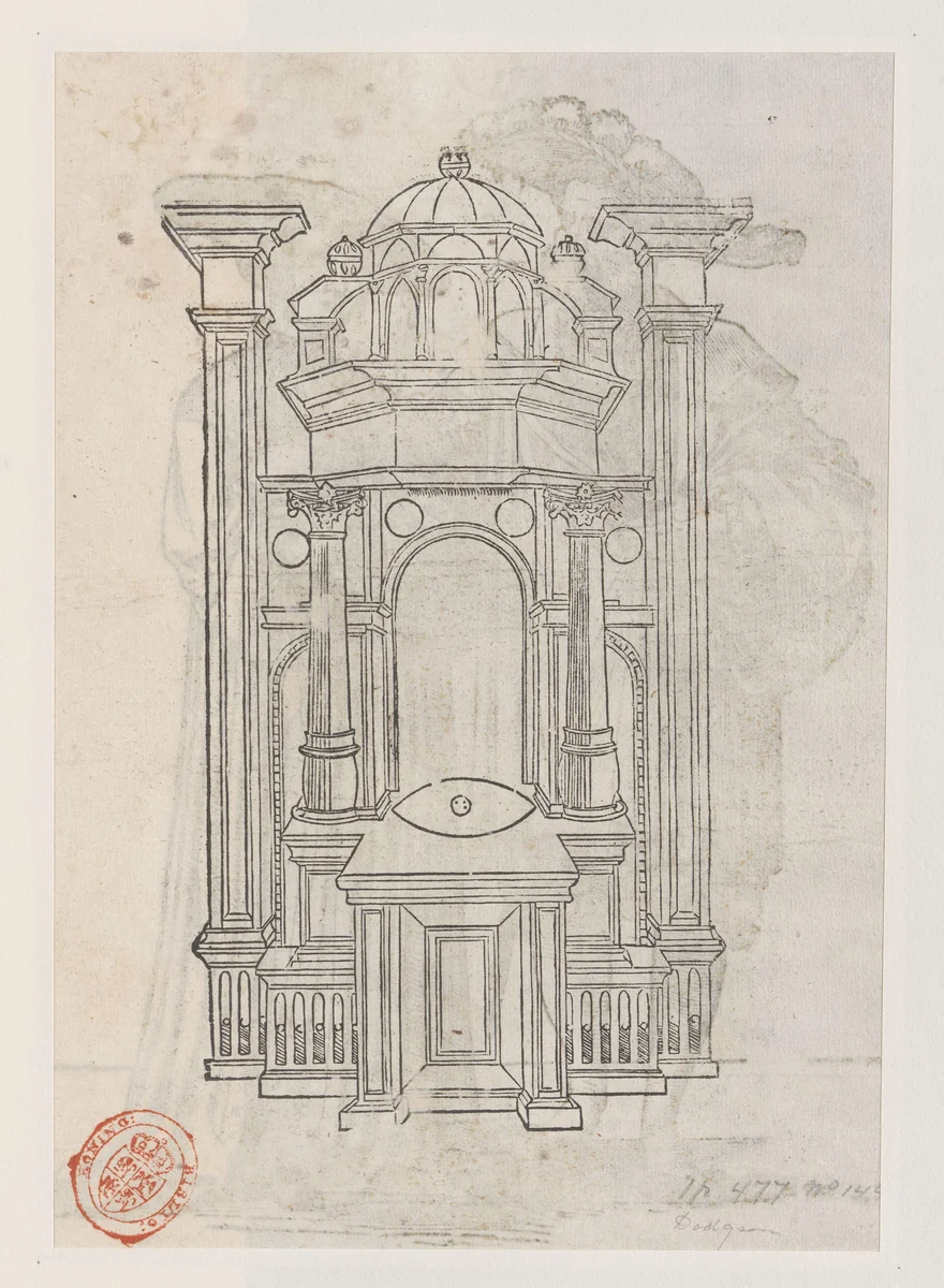 Ontwerp voor een kast by anonymous, print, 1510-1550