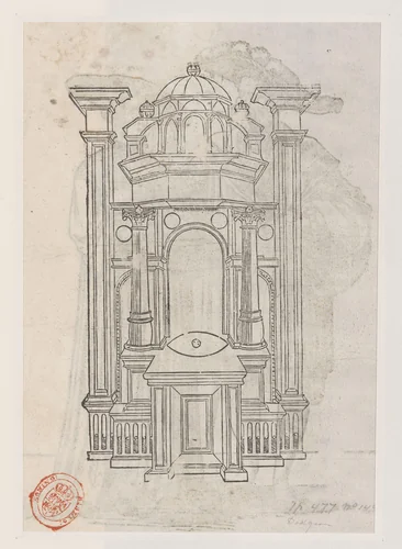 Ontwerp voor een kast by anonymous, print, 1510-1550