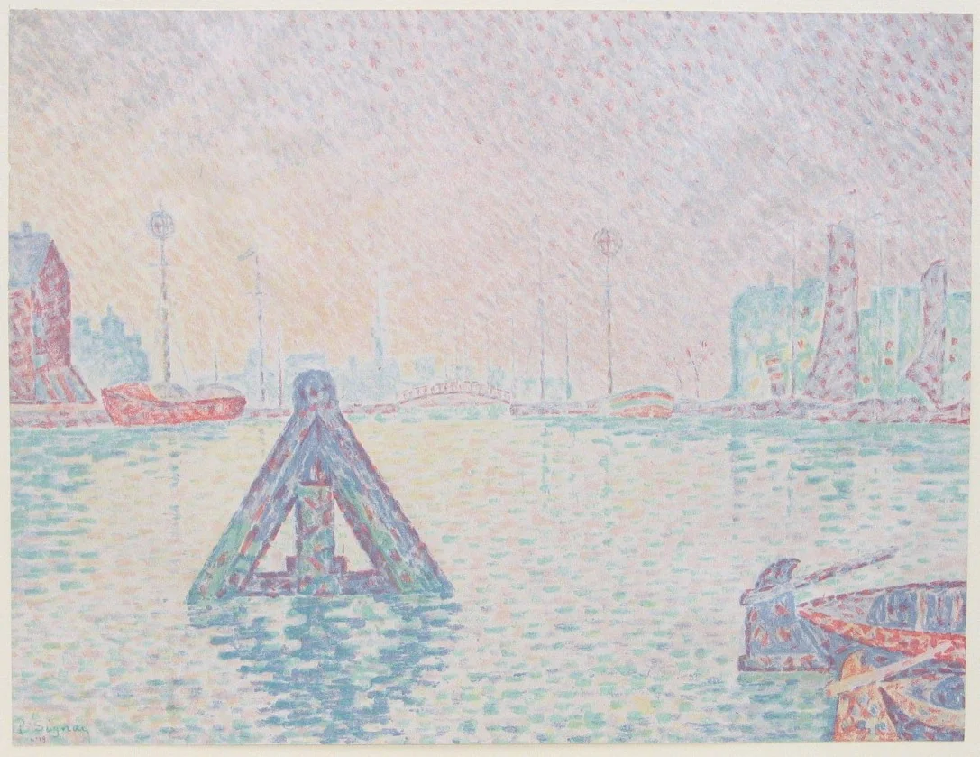 In Holland - The Beacon by Paul Signac, print, 1894