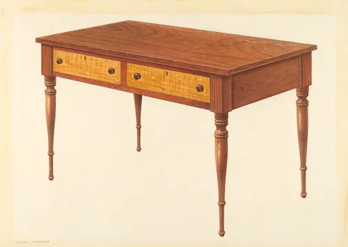 Bishop Hill: Tailor's Table by Archie Thompson, index of american design, 1939