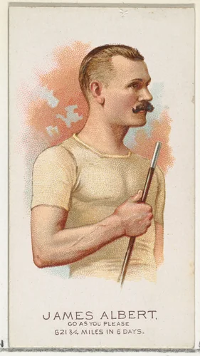 James Albert, Pedestrian-Go As You Please, from World's Champions, Series 2 (N29) for Allen & Ginter Cigarettes by Allen & Ginter, print, 1888