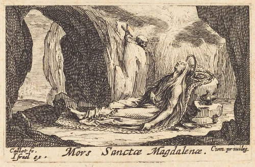 Death of the Magdalene by Jacques Callot, print, 1627-1637