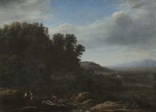 Italian Landscape by Claude Lorrain, painting, 1625-1635