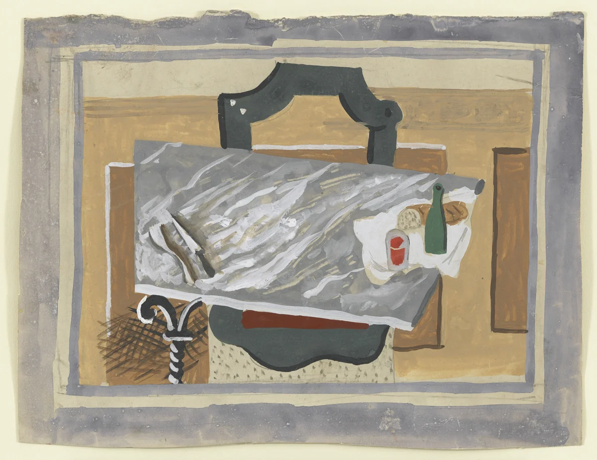 .a) Still Life .b) Untitled by Pavel Tchelitchew, drawing, 1923