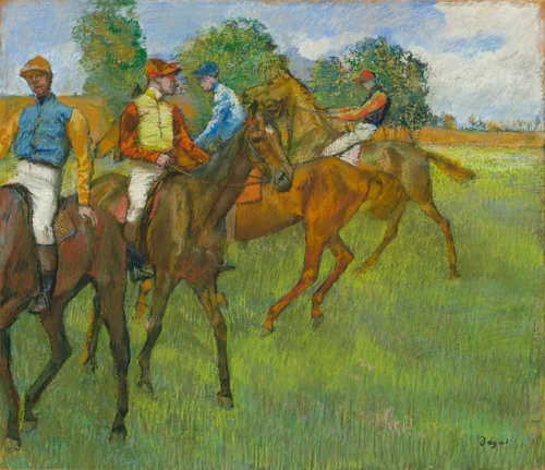 Before the Race by Edgar Degas, drawing, 1887-1889
