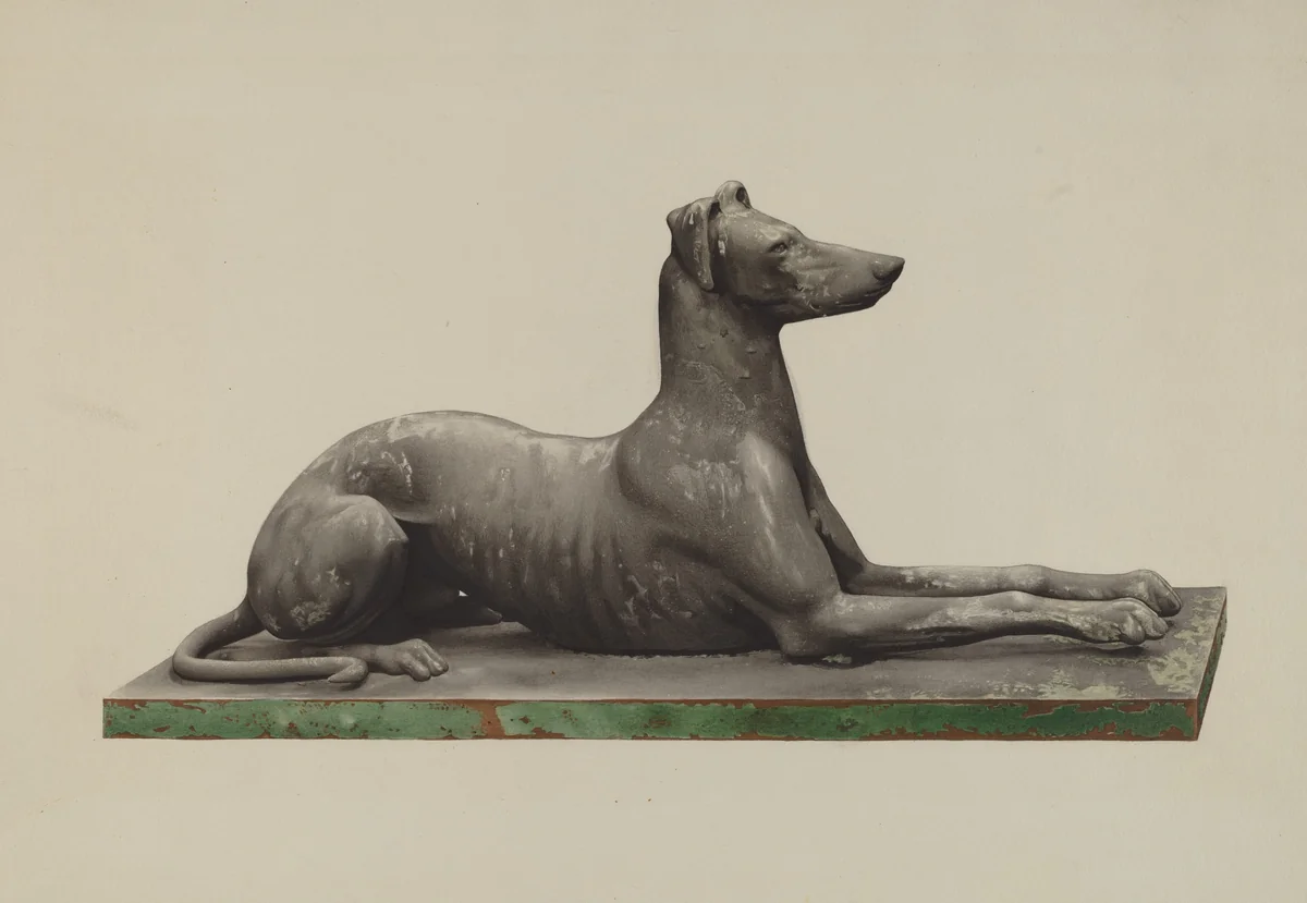 Garden Ornament (Greyhound) by George Constantine, index of american design, 1939