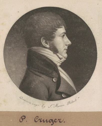Bertram Peter Cruger by Charles B. J. Févret de Saint-Mémin, print, 1802