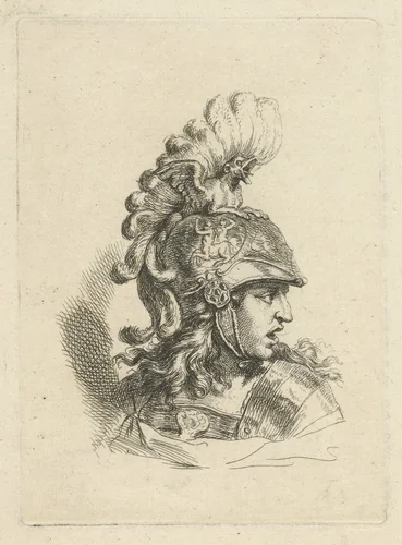 Kop van Minerva by Gerard de Lairesse, print, 1670