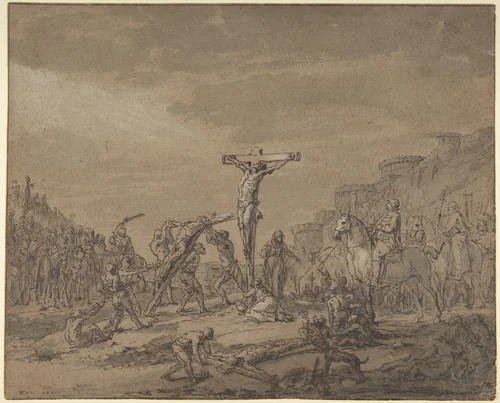 Crucifixion by Thomas de Keyser, drawing, 1665