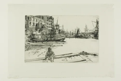 Eagle Wharf by James McNeill Whistler, print, 1859