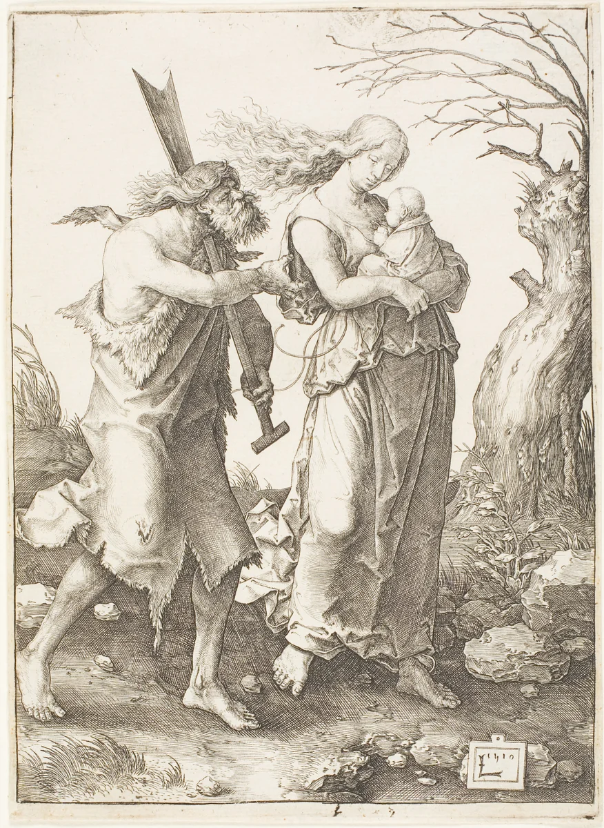 The Expulsion from Paradise by Lucas van Leyden, print, 1510