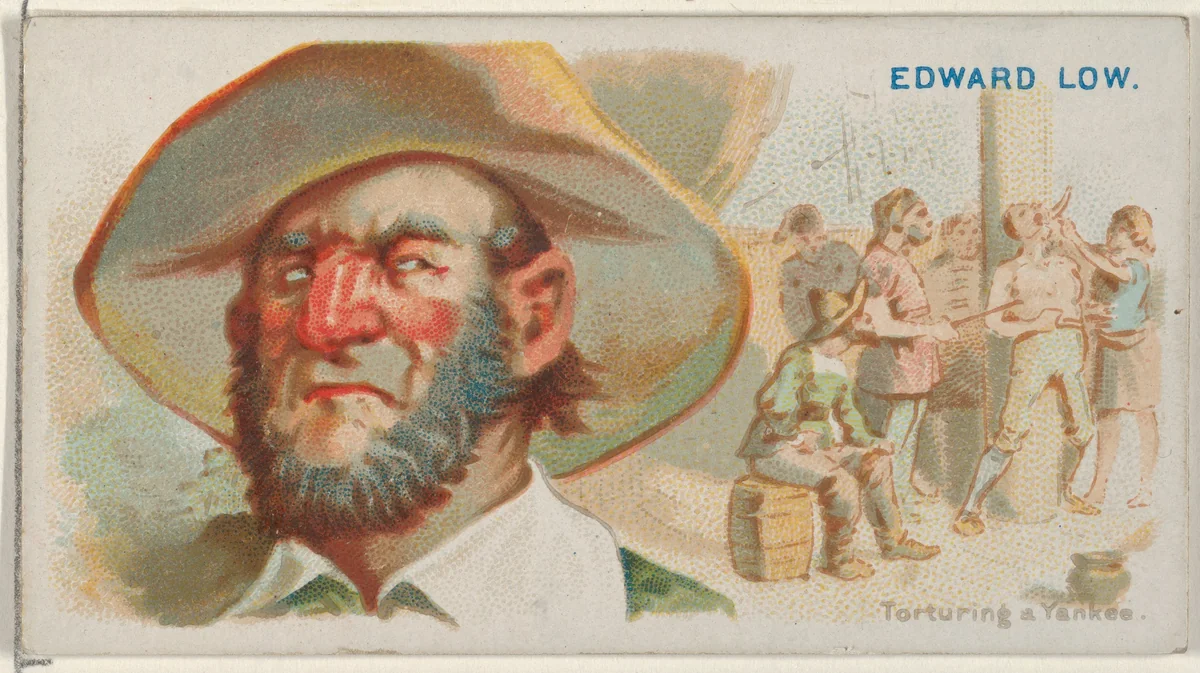 Edward Low, Torturing a Yankee, from the Pirates of the Spanish Main series (N19) for Allen & Ginter Cigarettes by Allen & Ginter, print, 1886-1891