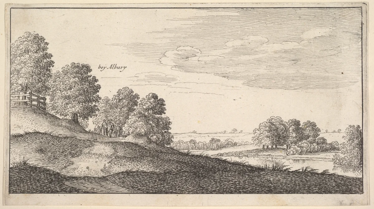 View Near Albury by Wenceslaus Hollar, print, 1645
