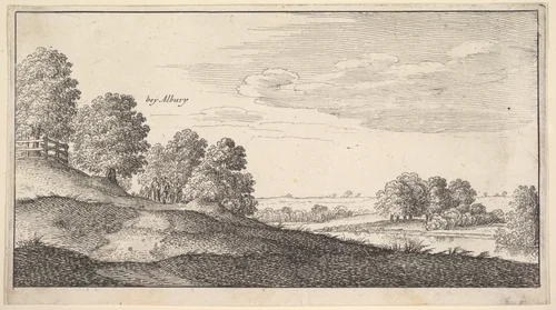 View Near Albury by Wenceslaus Hollar, print, 1645