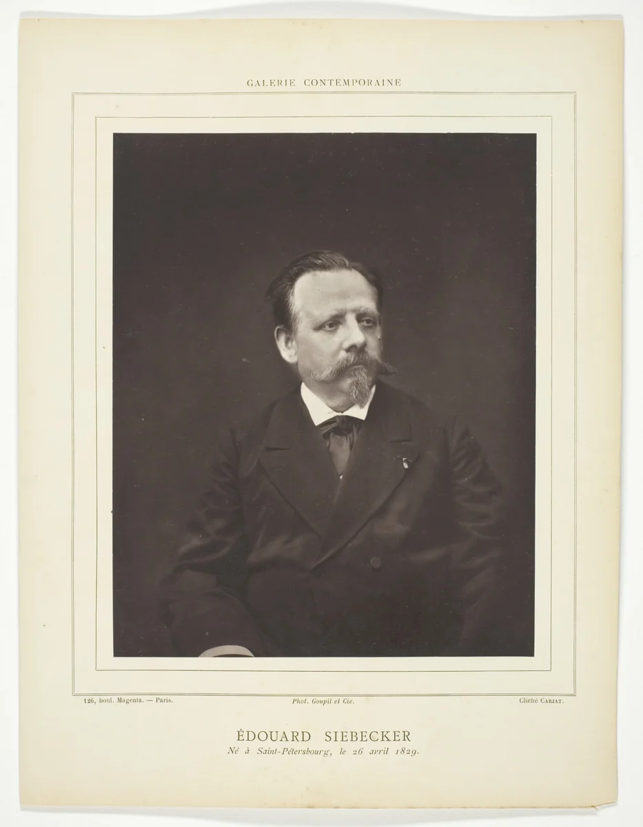 Édouard Siebecker by Etienne Carjat, photograph, 1871-1889