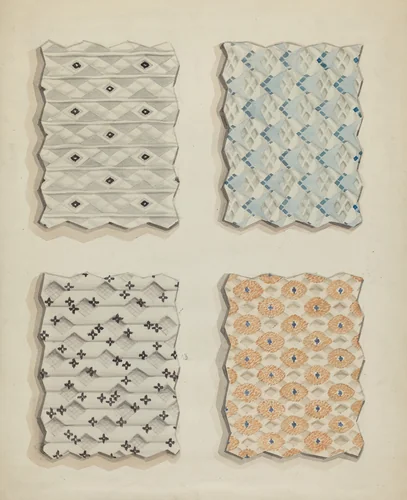 Fabric Swatches by Robert Stewart, index of american design, 1935-1942
