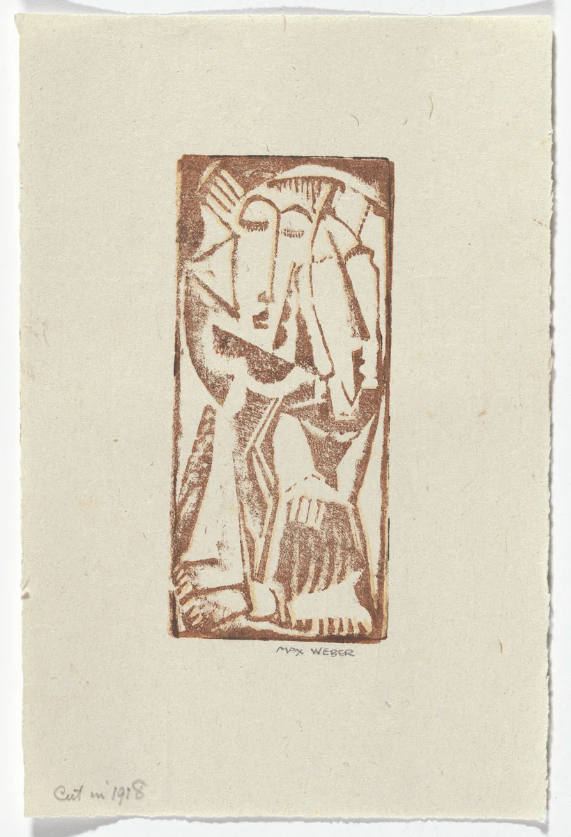 Two Figures by Max Weber, print, 1919