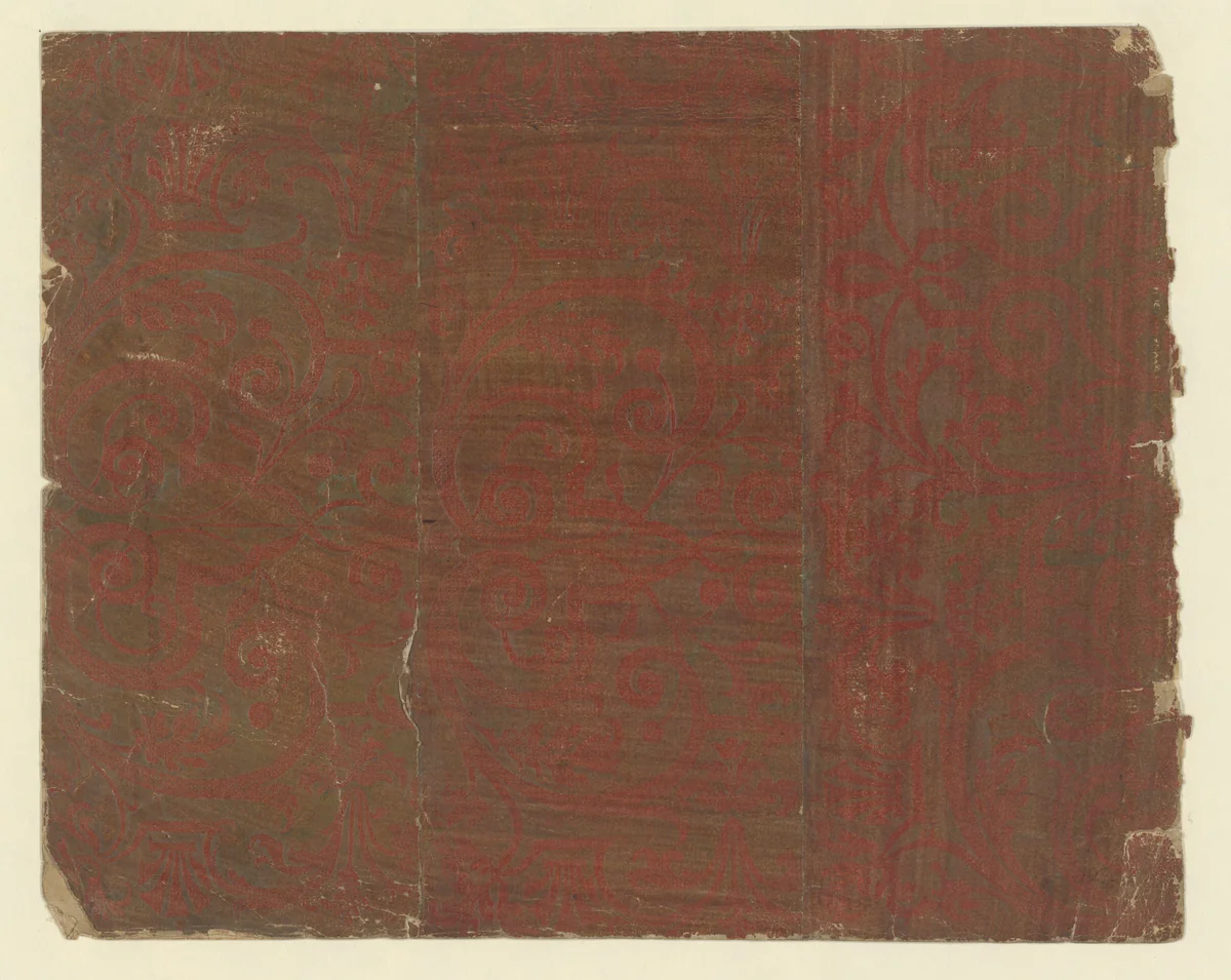 Blad met ranken in krullen verlopend met bloemen by anonymous, other, 1700-1750