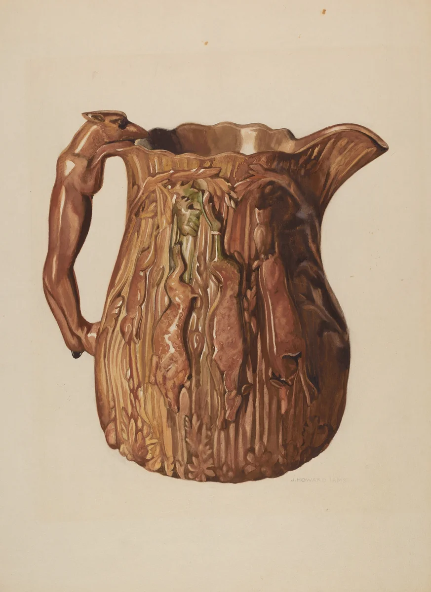 Pitcher by J. Howard Iams, index of american design, 1938