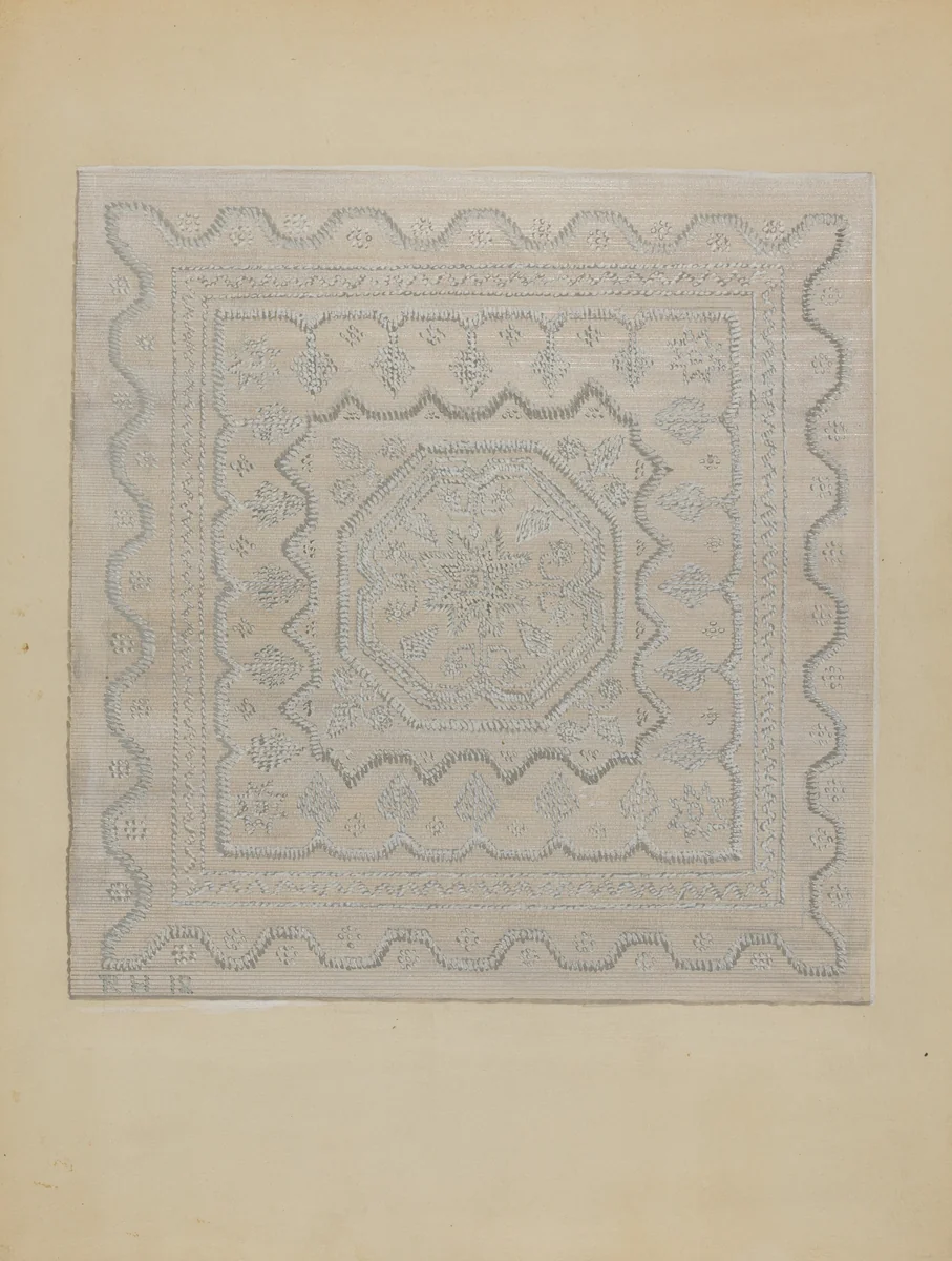 Candlewick Coverlet (Woven) by Jules Lefevere, index of american design, 1935-1942