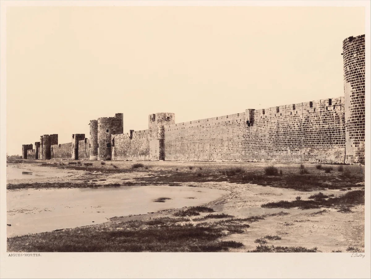 Aigues-Mortes by Edouard Baldus, photograph, 1856-1862