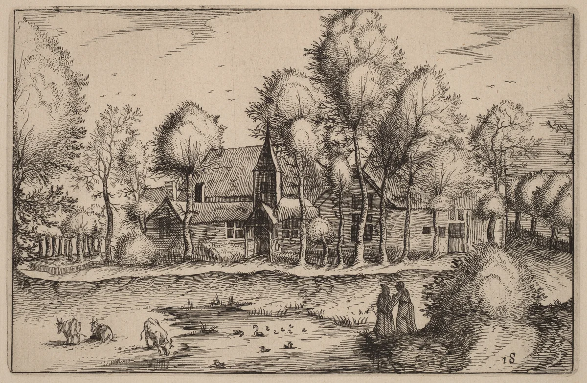 A Pond by Claes Jansz Visscher, print, 1612